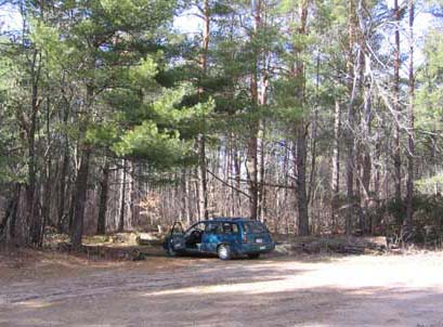 Mobile at the Shingle Mill Falls trailhead